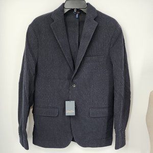 NEW good man Brand Sports jacket the uptown wool Size 38 Small Black Striped NWT
